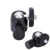 Ball Head Mount Geared Tripod, Mini Aluminum Alloy Ball Head with 1/4 Inch Screw, Compact Black - Durable Construction, Adjustment, Ideal for DSLR and Ring Light (Silver Ball) view 2