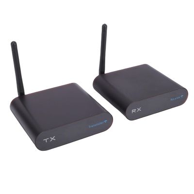 GOWENIC Wireless AV Sender, 2.4GHz 300m Range with Digital Screen and Anti Interference Technology, for PAL NTSC Video Audio 8 Channel Sound Video Sender Plug and Play (US Plug)