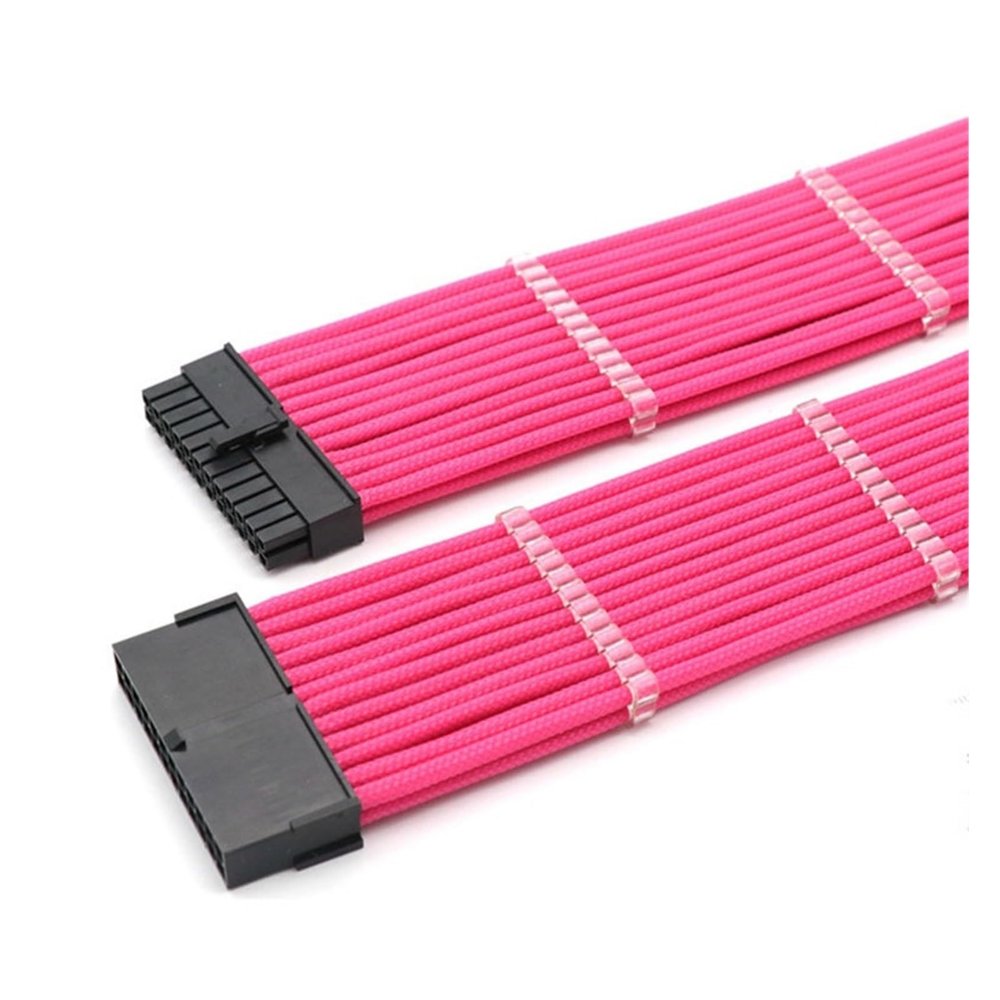 24pin Extension Cable Motherboard 24Pin ATX Male to Female 4mm Sleeved 30cm(K 16A)