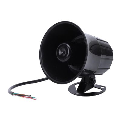 banapoy Wired Alarm Siren Horn, Compact PA Megaphone Speaker, 120dB High Volume Security Siren Horn Megaphone Speaker, Support MP3 Play, for Emergency Vehicles, Marine, Industrial