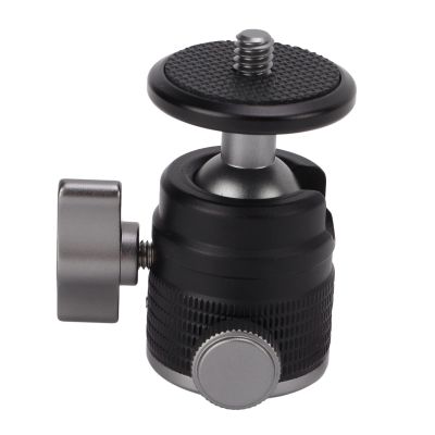 Ball Head Mount Tripod Geared, Mini Aluminum Camera Adapter with 360 Degree Rotation, Universal for SLR and Mirrorless Cameras - Durable Construction, Precise Adjustment,