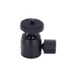 Ball Head Mount Geared Tripod, Mini Aluminum Alloy Ball Head with 1/4 Inch Screw and Hot Shoe Mount Adapter - Adjustable Angle, Durable Lightweight Camera Accessory for (Black Ball) view 1