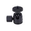 Ball Head Mount Geared Tripod, Mini Aluminum Alloy Ball Head with 1/4 Inch Screw and Hot Shoe Mount Adapter - Adjustable Angle, Durable Lightweight Camera Accessory for (Black Ball) view 4