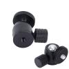 Ball Head Mount Geared Tripod, Mini Aluminum Alloy Ball Head with 1/4 Inch Screw and Hot Shoe Mount Adapter - Adjustable Angle, Durable Lightweight Camera Accessory for (Silver Ball) view 4