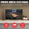 Audiosource 2.1 Soundbar, Wireless Subwoofer w/Dolby Atmos, Bluetooth Streaming for Smart TV and Multi-Devices, Compact Design, 240W Max Output, Remote Control Included, AS201 view 2