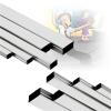 5 10 Pcs Stainless Steel Channel Cable Cover, Wire Guard Raceway/Cord Lid Channel 4/5 1 6/5 8/5 2 39/10 in Width, Self-Adhesive Cable Concealer(10 pcs,L W H 24 x 0.8 x 0.4IN) view 1