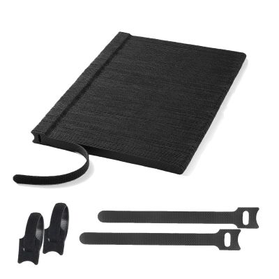 100 PCS 8-Inch Reusable Cable Ties-Adjustable Cord Organizer Straps-Hook and Loop Wire Management Ties-Cord Wraps for Home Office and PC Cable Management - Black