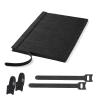 100 PCS 8-Inch Reusable Cable Ties-Adjustable Cord Organizer Straps-Hook and Loop Wire Management Ties-Cord Wraps for Home Office and PC Cable Management - Black view 1