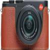 D-Lux 8 Case, Genuine Leather Bottom Opening Camera Half Case for Leica D-Lux 8 Cover Bag Protecter with Hand Wrist Strap (Brown) view 1