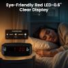 ottosing Digital Alarm Clock Radio with FM Radio & Red LED Display, Dual Alarm & Snooze, 20 Station Presets, Sleep Timer & Dimmer, USB Powered Bedside Clock Radio for Bedroom Heavy Sleepers view 2