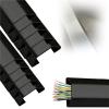 12 36 60 72 79 in Long Stainless Steel Wall Floor Cable Covers, Conduit Wire Concealer for Wall Mounted Paintable, 5 10 Pcs Cable Shield Cord Lid(A-10 pcs,L Outer Width 12in x 4/5in) view 1