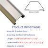 12 36 60 72 79 in Long Stainless Steel Wall Floor Cable Covers, Conduit Wire Concealer for Wall Mounted Paintable, 5 10 Pcs Cable Shield Cord Lid(A-10 pcs,L Outer Width 12in x 4/5in) view 2