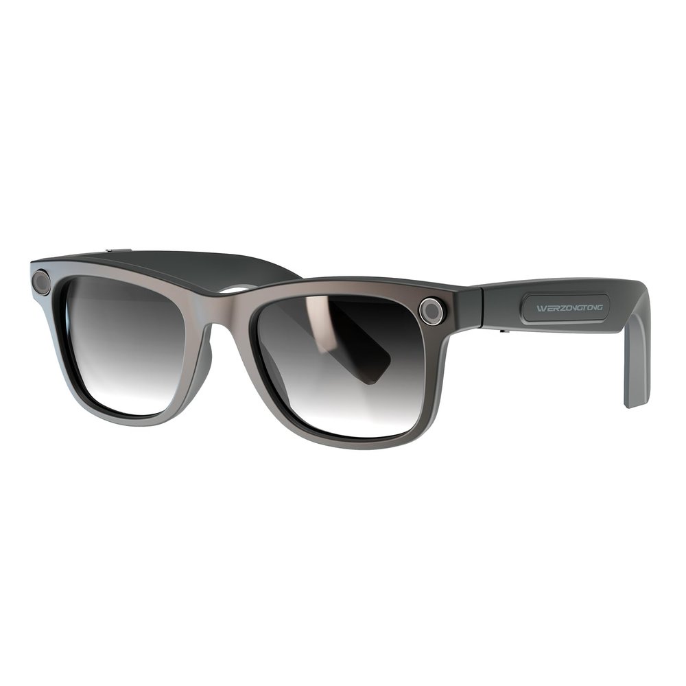 WERZONGTONG AI Smart Glasses with Camera, 800W HD Bluetooth Camera Glasses, 1080P Video Recording Sunglasses, Real Time Translation, Voice Assistant, Open-Ear Audio for Travel, Meetings & Vlogging 