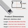 1 2 4 Pcs Self Adhesive Wires Management Cover, 24 48 72 79 in Stainless Steel Cable Lid Protection for Living Room/Bedroom, Floor Cable Protector(4 pcs,L W H 24 x 1.6 x 1IN) view 2