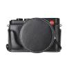 D-Lux 8 Case, Genuine Leather Camera Case Bottom Opening Body Half Base Cover for Leica D-Lux 8 with Neck Strap Lens Cap (Black) view 3