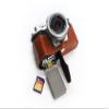 E-M10 III Case, Genuine Leather Bottom Opening Camera Half Case for Olympus OM-D E-M10 Mark III Cover Bag Protecter with Hand Wrist Strap (Brown) view 3