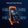 Bitaxes 601 Bitcoins Miner BM1370 Asic Chip 1.2TH/s Solo Miner 18W Energy Efficiency 2.4G WiFi Home Use BTC Miner Low Noice Crypto Miner Include PSU with Open Source from Antminer, Orange view 2