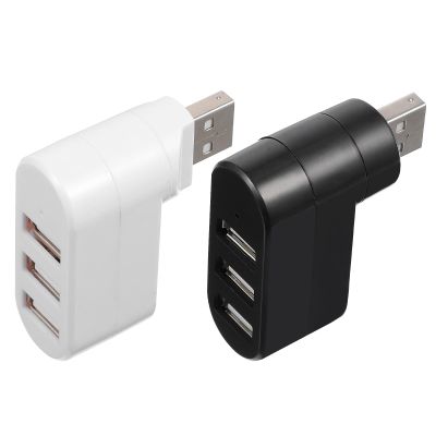 Veemoon 2pcs USB Multi Port Hub Splitter Adapter Cable for Laptop Computer Expansion Plug and Play Compatible with Multiple Systems Black White