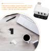 Veemoon 2pcs USB Multi Port Hub Splitter Adapter Cable for Laptop Computer Expansion Plug and Play Compatible with Multiple Systems Black White view 2