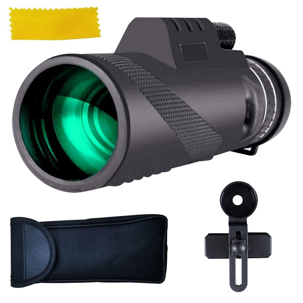 Binoculars for Adults, 40x60 Monocular Telescope Green Film Optical Tourism Scope Telescope Long Range Zoom for Adult Bird Watching Outdoor Travel Sightseeing Binoculars