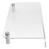 POPETPOP Acrylic Monitor Stand Riser with Metal Legs Multi-functional Desktop Organizer and Laptop Riser for Office Workspace Space-saving Computer Heightening Stand Display Shelf for Tidy view 1