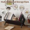YQ JENMW Vinyl Record Holder - 80-100 LP Vinyl Record Storage Rack, Quick Assembly Display, Retro Style Organizer for Magazine, Book, Files, Albums (Black) view 3