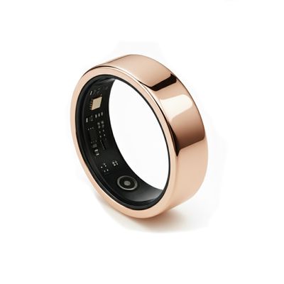 GINIXPIONE Smart Ring for Women Men, Fitness & Health Tracker with Vital Signs Monitoring, Sleep Tracker, Temperature Monitor, Remote Photography, No Subscription(Gold,10#)