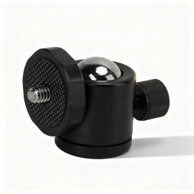 Tripod Ball Head Camera Mount Aluminum Alloy, 360 Rotating Universal Ball Head Black - Geared Tripod Head Ball Mount, Multi - Angle Adjustment, Durable for Photography (Black)