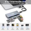 10Gbps XQD Card Reader 8 in 1 Multi-Card Reader USB C for Sony G/M Series, Lexar 2933x/1400x USB Mark XQD Card/CF/XD/MS/TF/SD Memory Card Reader/Writer/Hub USB 3.2 for Windows/Linux/Mac OS/Android view 2