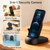 Alkaenum Hidden Camera Spy Camera WiFi Wireless Phone Charger, Nanny Spy Cam Motion Activated,HD1080P(Rotate Lens) with 250Viewing Angle, camaras espias ocultas for Home Office Security(2.4/5G) view 3