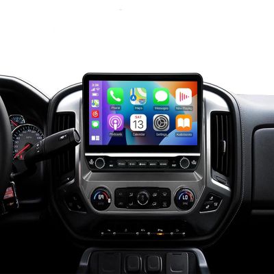 10 inch Touchscreen Car Stereo for Chevy Silverado 2014-2018, Android 15 Double Din Car Radio with Carplay & Android Auto in-Dash Navigation BT Mirror Link WiFi Backup Camera 4+64G
