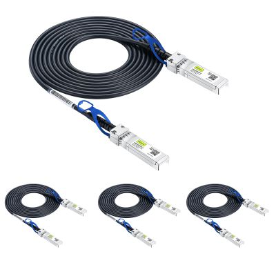10Gtek 25G SFP+ DAC Cable - 25GBASE-CR Passive Direct Attach Copper Twinax Cable for Cisco SFP-H25GB-CU1.5M, Ubiquiti UC-DAC-SFP28, Supermicro and More, 1.5-Meter(5ft), Pack of 4