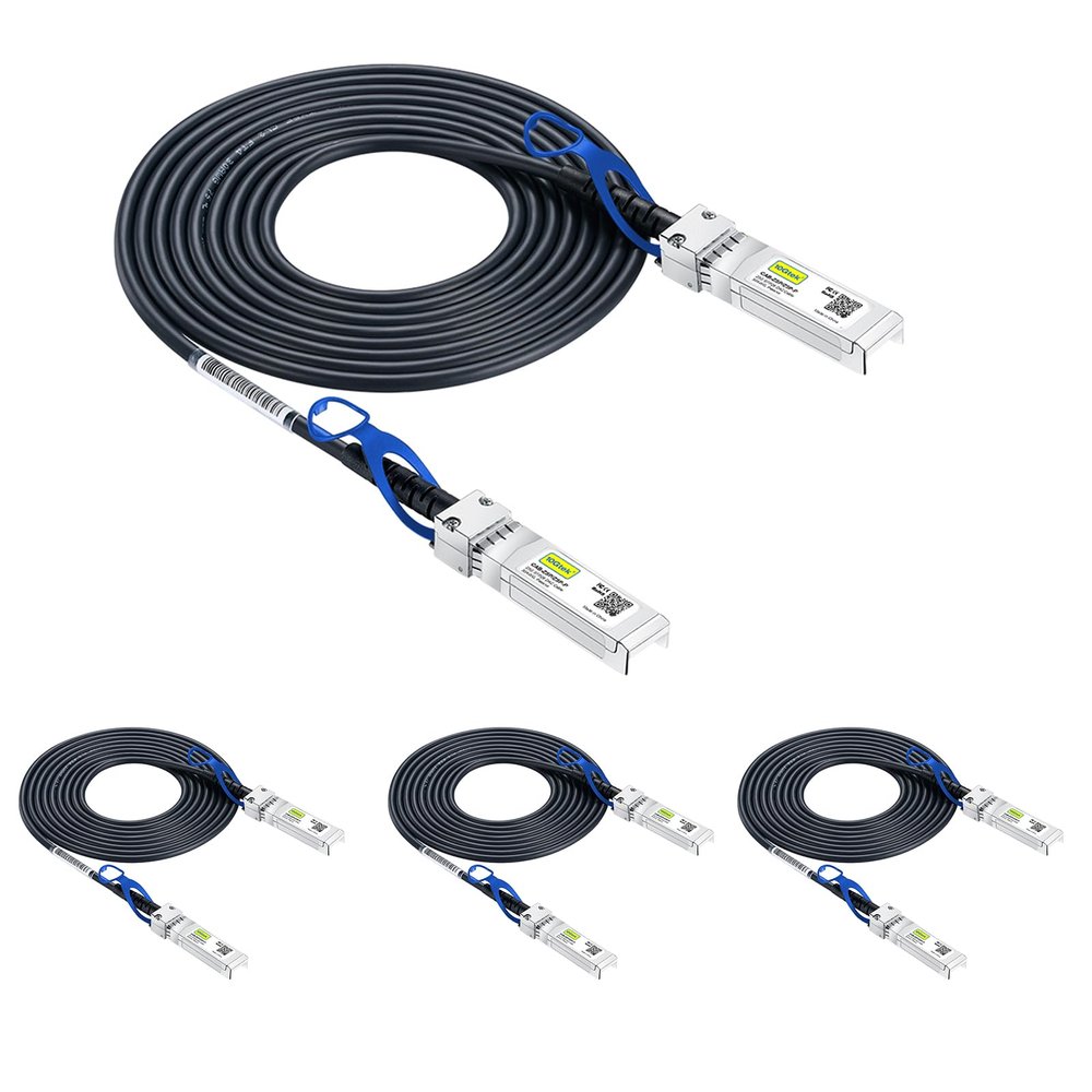 10Gtek 25G SFP+ DAC Cable - 25GBASE-CR Passive Direct Attach Copper Twinax Cable for Cisco SFP-H25GB-CU1.5M, Ubiquiti UC-DAC-SFP28, Supermicro and More, 1.5-Meter(5ft), Pack of 4