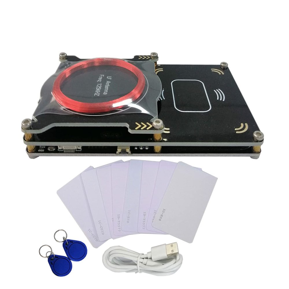 Proxmark3 Easy V3.0 DEV Memory 512K RFID Card Reader & Writer IC ID M1 Built-in Antenna Supports 125KHz & 13.56MHz LF HF Cards