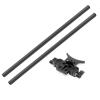 Compatible for 5D3 5D2 SLR - 15mm Rod Rail Camera Lens Bracket Support, DSLR Holder Mount Baseplate Photography Accessories(Black with 40cm Rod) view 1