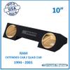 1994-2001 Ram Quad Cab Extended-Cab Dual 10" Sub Box Subwoofer Enclosure Speaker Box Car Audio Ground Shaker Ground-Shaker view 2