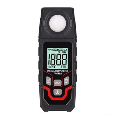 Digital Illuminance Light Meter Tester 200,000Lux Meter Luxmeter Lighting Intensity Brightness Measurement Tool for Indoor Outdoor Film Photography lumens LED Photometer