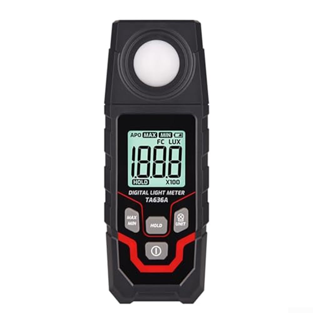 Digital Illuminance Light Meter Tester 200,000Lux Meter Luxmeter Lighting Intensity Brightness Measurement Tool for Indoor Outdoor Film Photography lumens LED Photometer