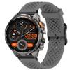 Lamshaw Compatible with BANLVS Military Smart Watches Band, Silicone band with Metal Buckle Compatible with BANLVS AK90, G68 Military Smart Watches (Gray, 24mm size band) view 1