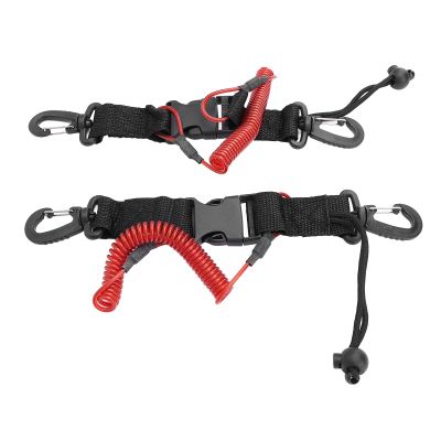 SUNGOOYUE Diving Stainless Steel Lanyard Strong Coiled for Camera Light Red for Diving and Underwater Photography