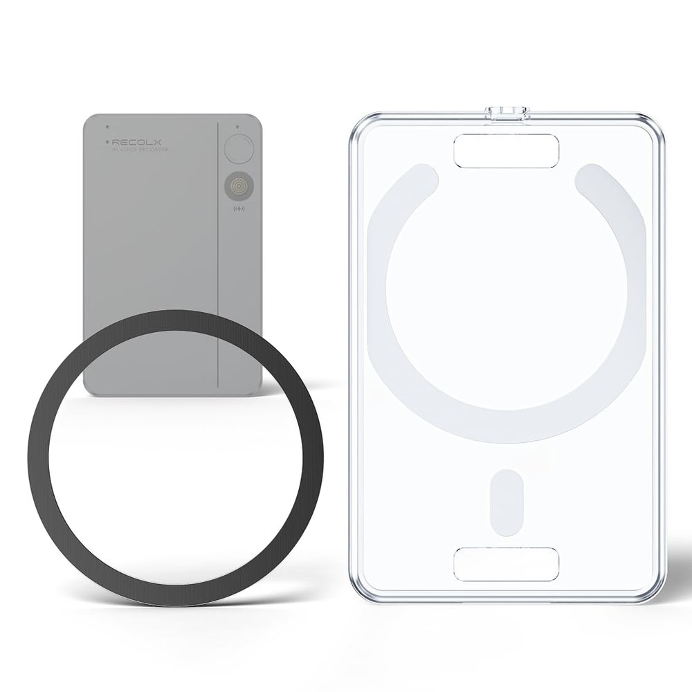 RECOLX AI Voice Recorder Replacement Protective Case with Magnetic Ring for Meetings & Interviews