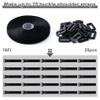 1" x16Ft Hook and Loop Straps with 25 Plastic Buckles, Adjustable Fastening Cable Straps, Free Cut Length, Reusable Nylon Cable Ties for Organizer or Storage, Black view 2