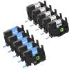 10 Pack Esaytool Replacement for P-Touch TZe-535 12mm 0.47 White on Blue TZe-251 24mm 0.94 Black on White Laminated Label Tape for Ptouch PT-D600 PT-P710BT PT-E500 PT-1400 Maker view 1