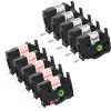 10 Pack Esaytool Replacement for P-Touch TZe-232 12mm 0.47 Red on White TZe-251 24mm 0.94 Black on White Laminated Label Tape for Ptouch PT-D600 PT-P710BT PT-E500 PT-1400 Maker view 1