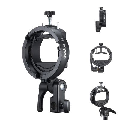 Godox S3 Bracket Bowens Mount Universal Speedlite Flash Bracket Holder for Godox AD200 AD200Pro II AD300Pro TT685II TT350 V350 V480 V860II V860III Speedlight