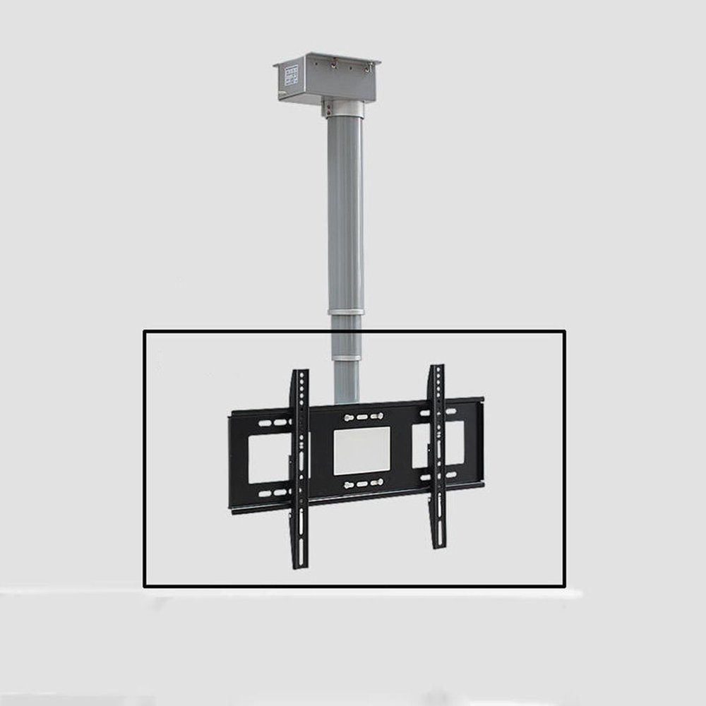 KUYBTU Electric Tv Lift with Remote Control Motorized Tv Mount for 26 70 Inch Low Profile Tvs Adjustable Height Ceiling Tv Mount Bracket with 2 Installation Methods-80cm
