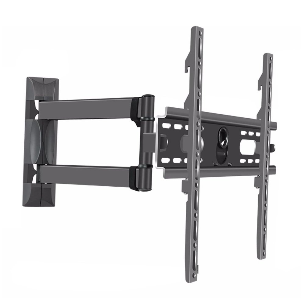 KUYBTU Universal Tv Stand Full Motion Tv Wall Mount for 32-55 Inch Tvs, Tv Bracket with Articulating Dual Arms, Swivel Tilt Extension Leveling Max 400X400Mm