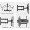 KUYBTU Universal Tv Stand Full Motion Tv Wall Mount for 32-55 Inch Tvs, Tv Bracket with Articulating Dual Arms, Swivel Tilt Extension Leveling Max 400X400Mm view 3