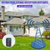 2200+ Miles Digital TV Antenna, 2026 Upgraded HDTV Antenna for Smart TV Indoor with Amplifier Signal Booster, Outdoor Antennas for Local Channels Support Smart and Older TVs for 1080p 4K 8K&Long Cable view 2