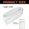 MECCANIXITY 3ft Braided Cable Sleeve, 0.8" ID 200C High Temperature 1500V Fiberglass Wire Insulation Cord Protector Organizer Wires Management for Motor Engine Fuel Line, White view 2